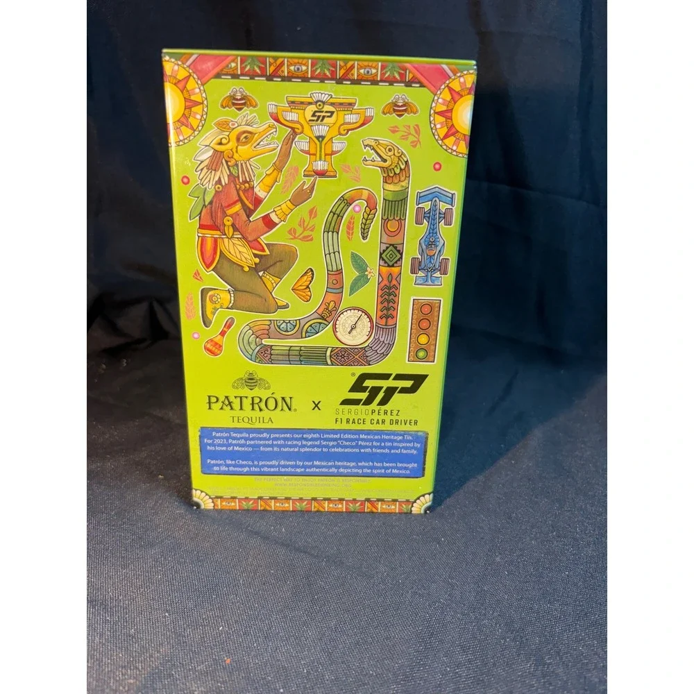 Patron‎ Silver Tequila Limited Edition 2023 Sergio Checo Perez F1 Heritage Tin